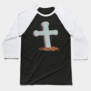 Spiders weave adorn the cross on the grave Baseball T-Shirt